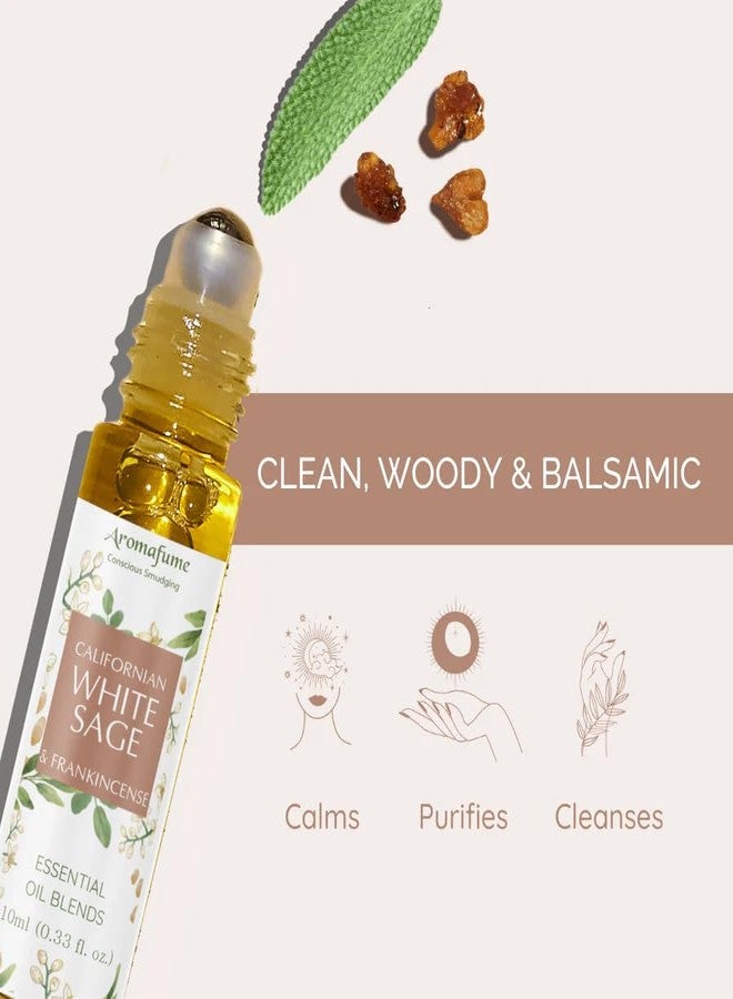 Aromafume White Sage & Frankincense Essential Oil Roll-On Blend by Aromafume | 10ml/0.33 fl oz | Aromatherapy Oil for Cleansing Negative Energy & Protection | Ethically sourced | Sage Oil for Smokeless Smudging - Image 2